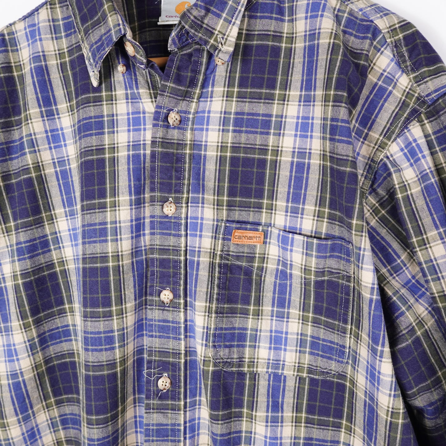 Y2K Carhartt Plaid Button Up - Size XL