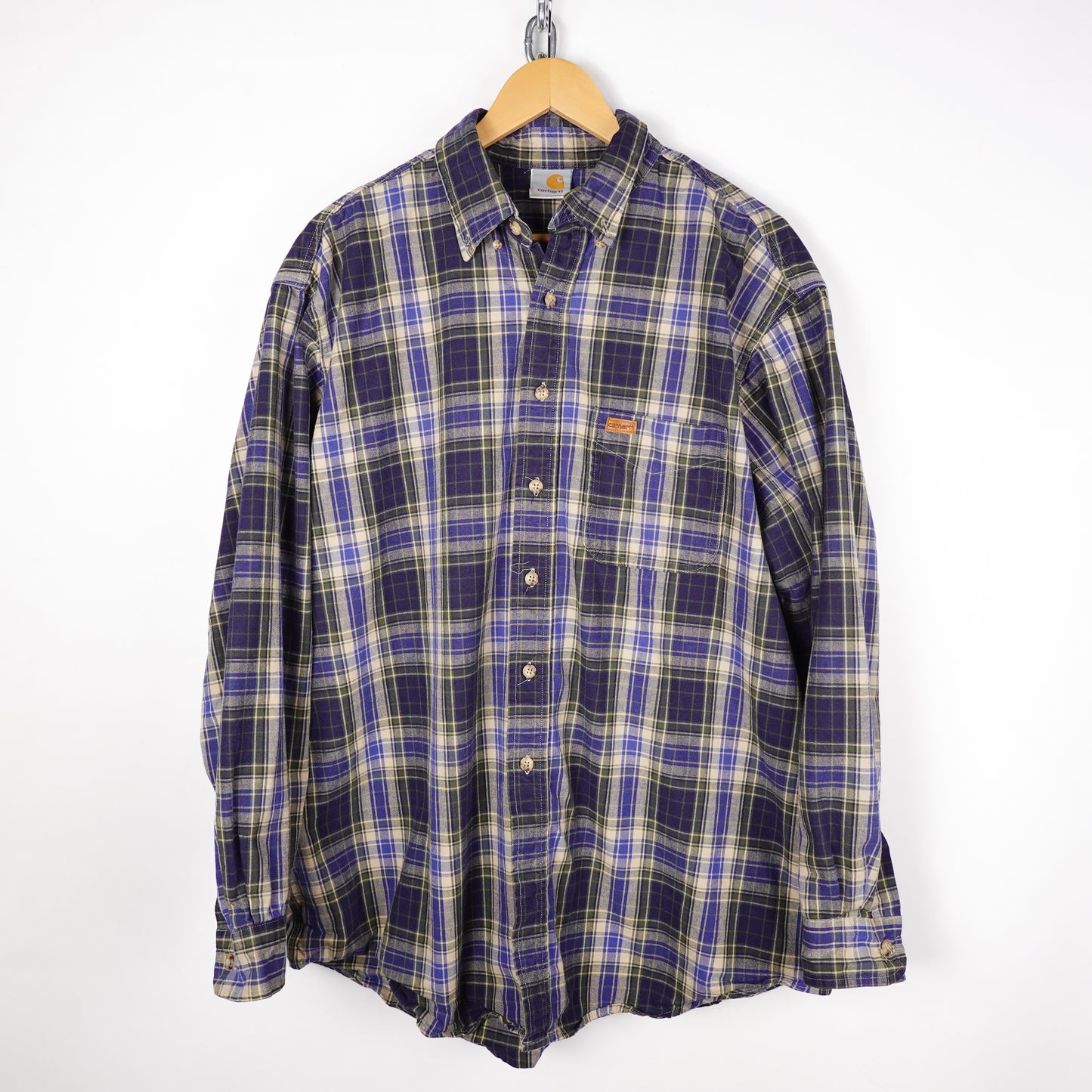 Y2K Carhartt Plaid Button Up - Size XL
