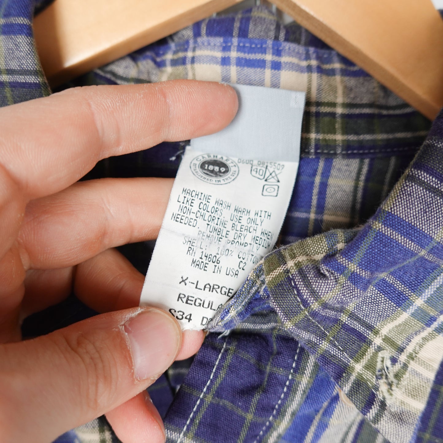 Y2K Carhartt Plaid Button Up - Size XL