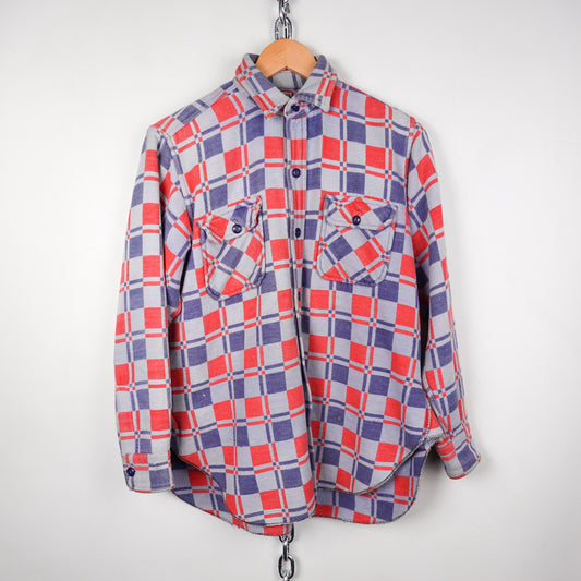 Vintage Champion Red/Blue Flannel Short - Size M