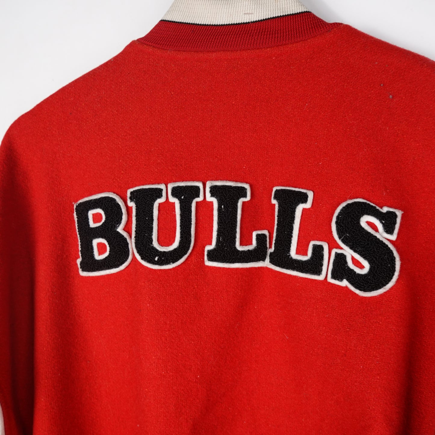 1980s Chicago Bulls Leather/Wool Varsity - Size L