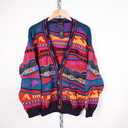 Vintage Emaroo Australia 3D Knit Cardigan - Size L