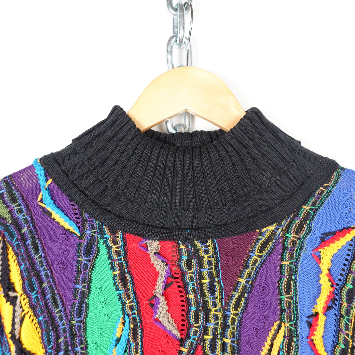 Vintage Coogi Turtleneck 3D Knit Sweater - Size L
