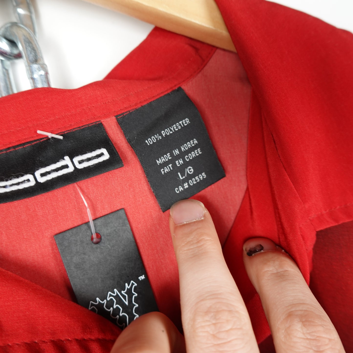 Y2K Dragon Red Button Up Shirt - Size L