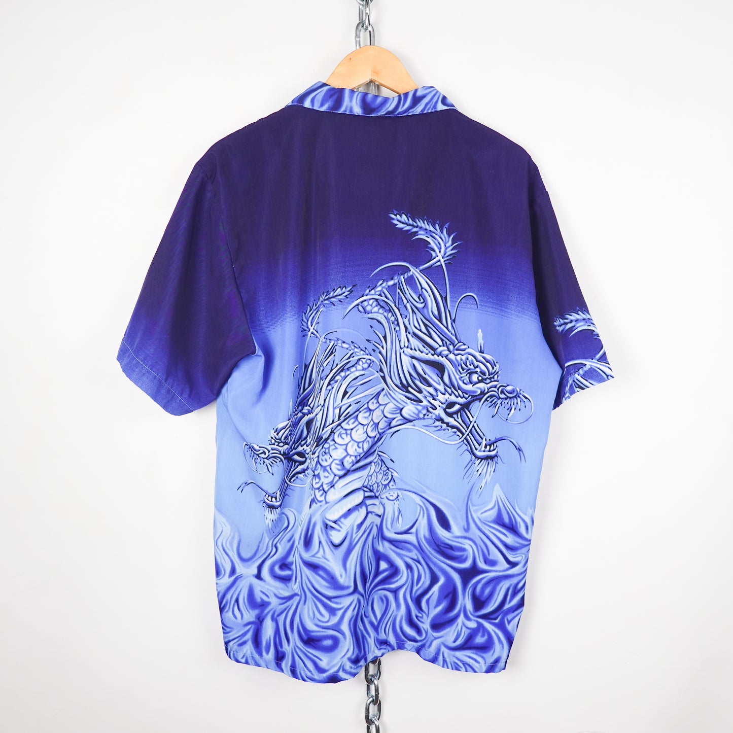 Vintage Dragon AOP Button Up - Size XL