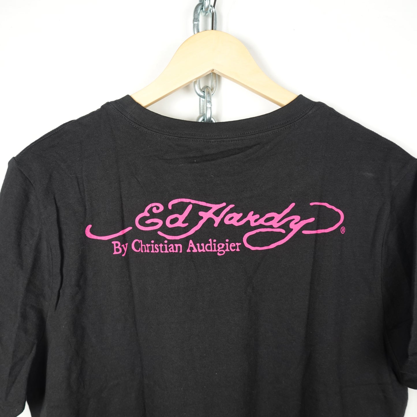 Ed Hardy Black Rhinestone Tee - Size L