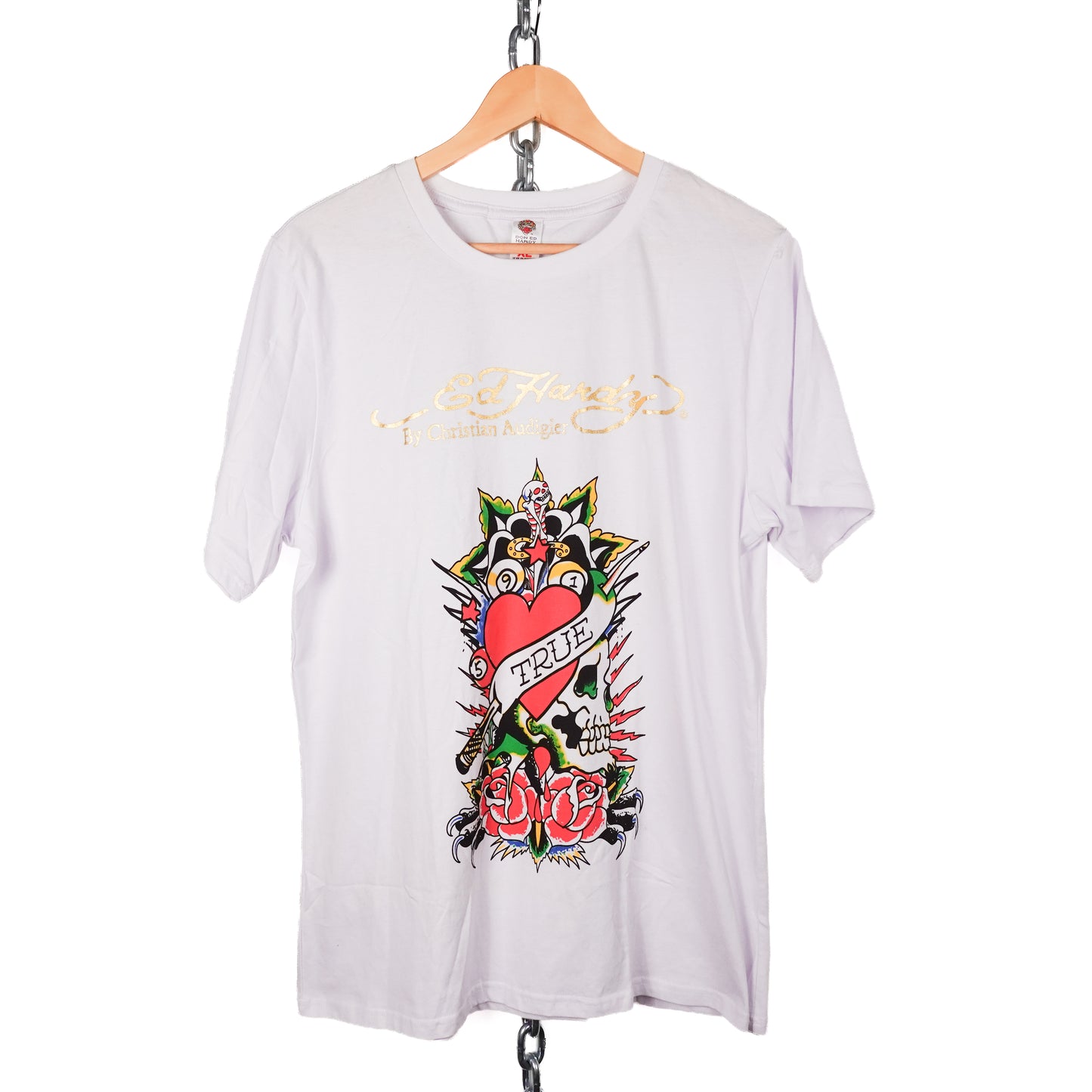 Ed Hardy White Tee - Size XL