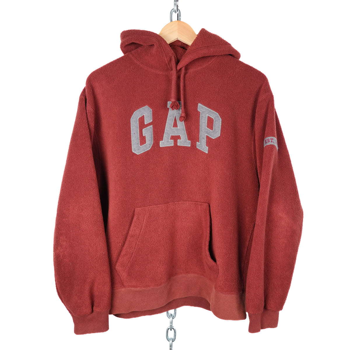 2001 GAP Red Fleece Hoodie - Size S