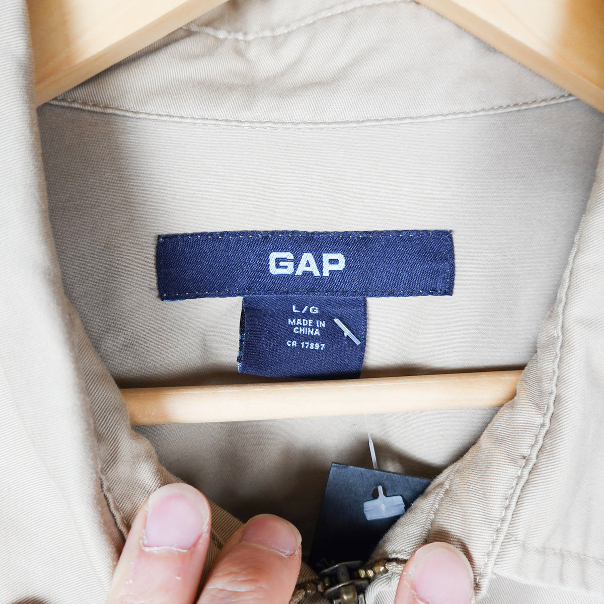 2002 GAP Beige Light Jacket - Size L