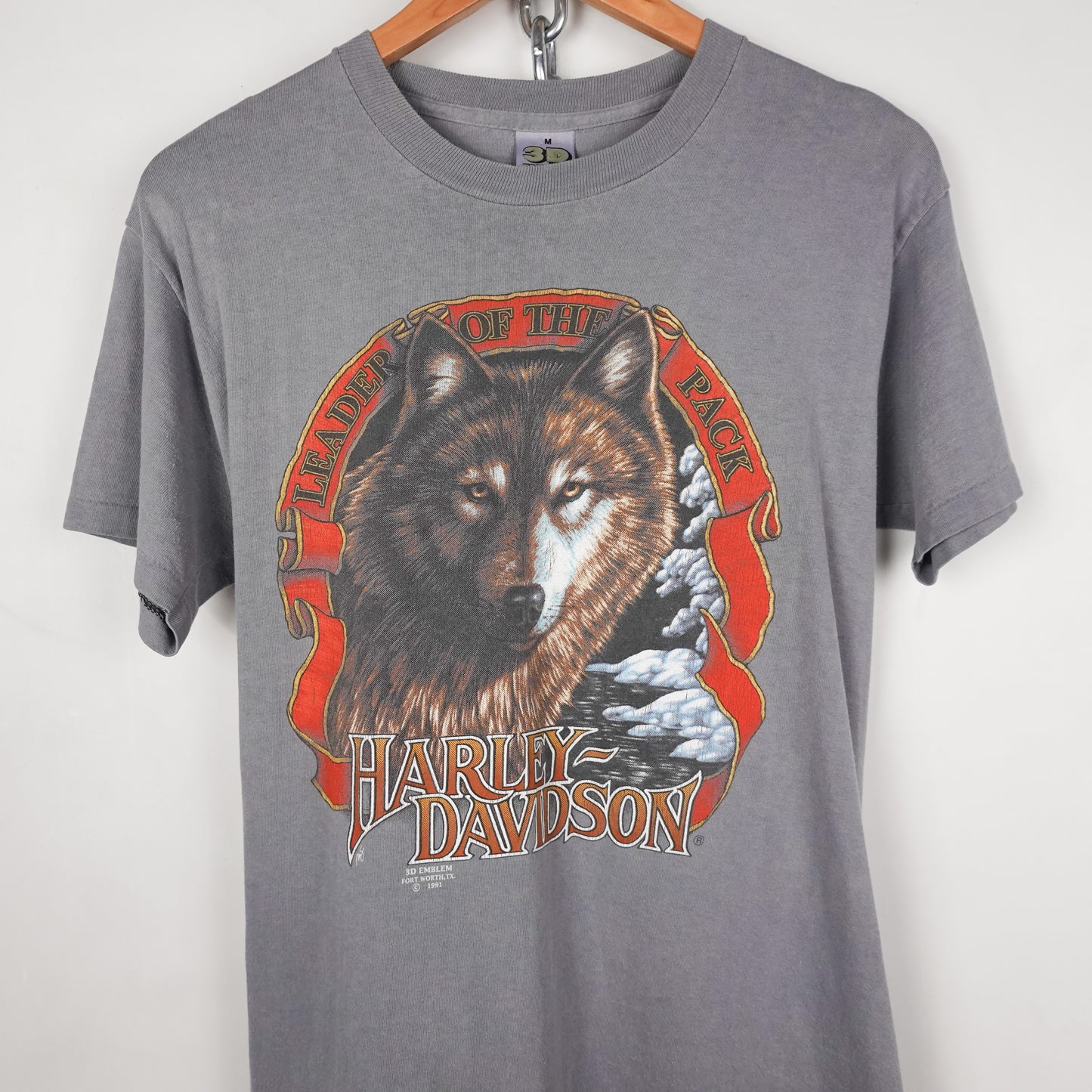 1991 3D Emblem Harley Davidson  Tee - Size M