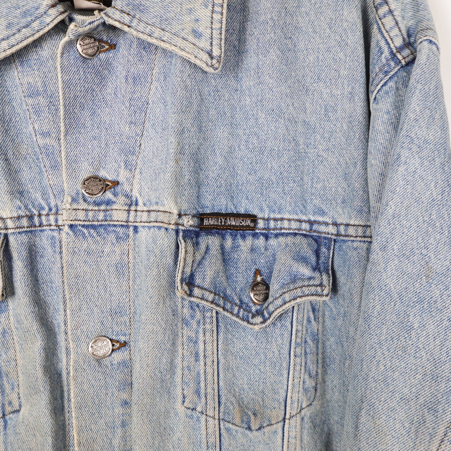 Vintage Harley Davidson Denim Jacket - Size XL