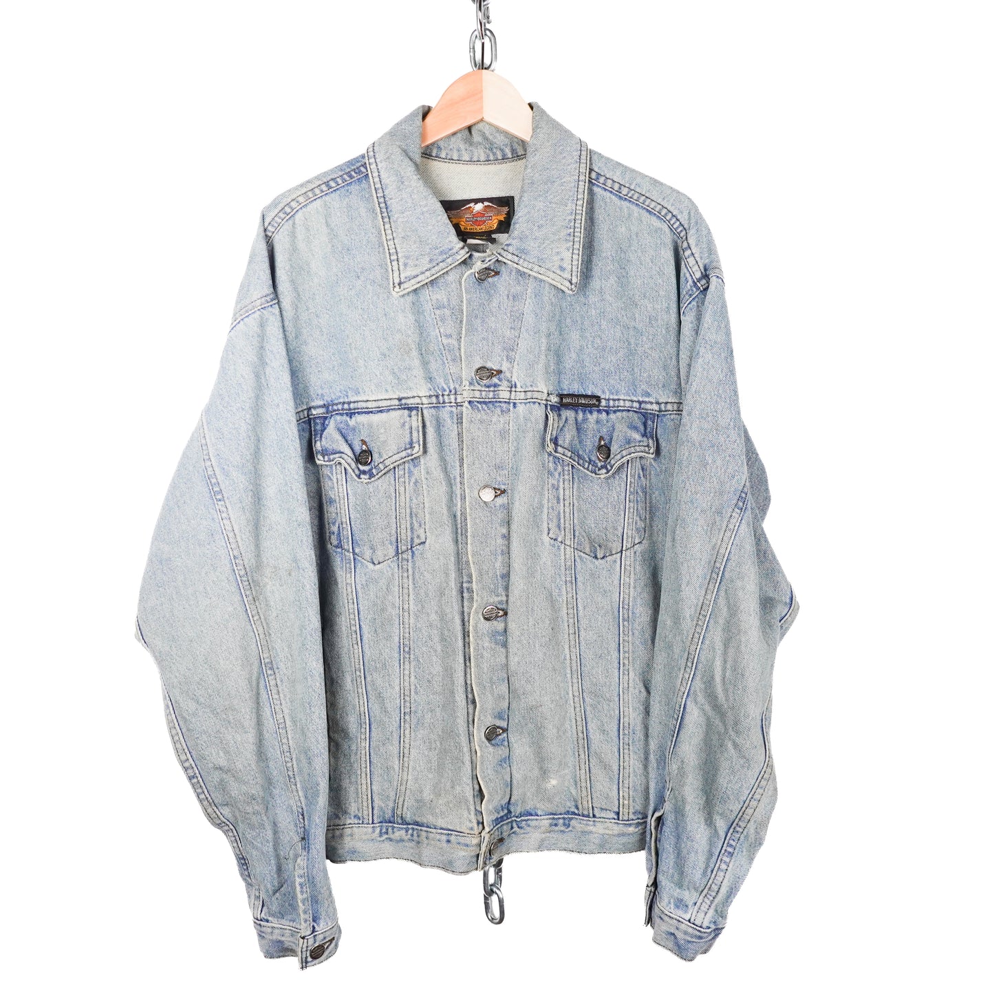 Vintage Harley Davidson Denim Jacket - Size XL