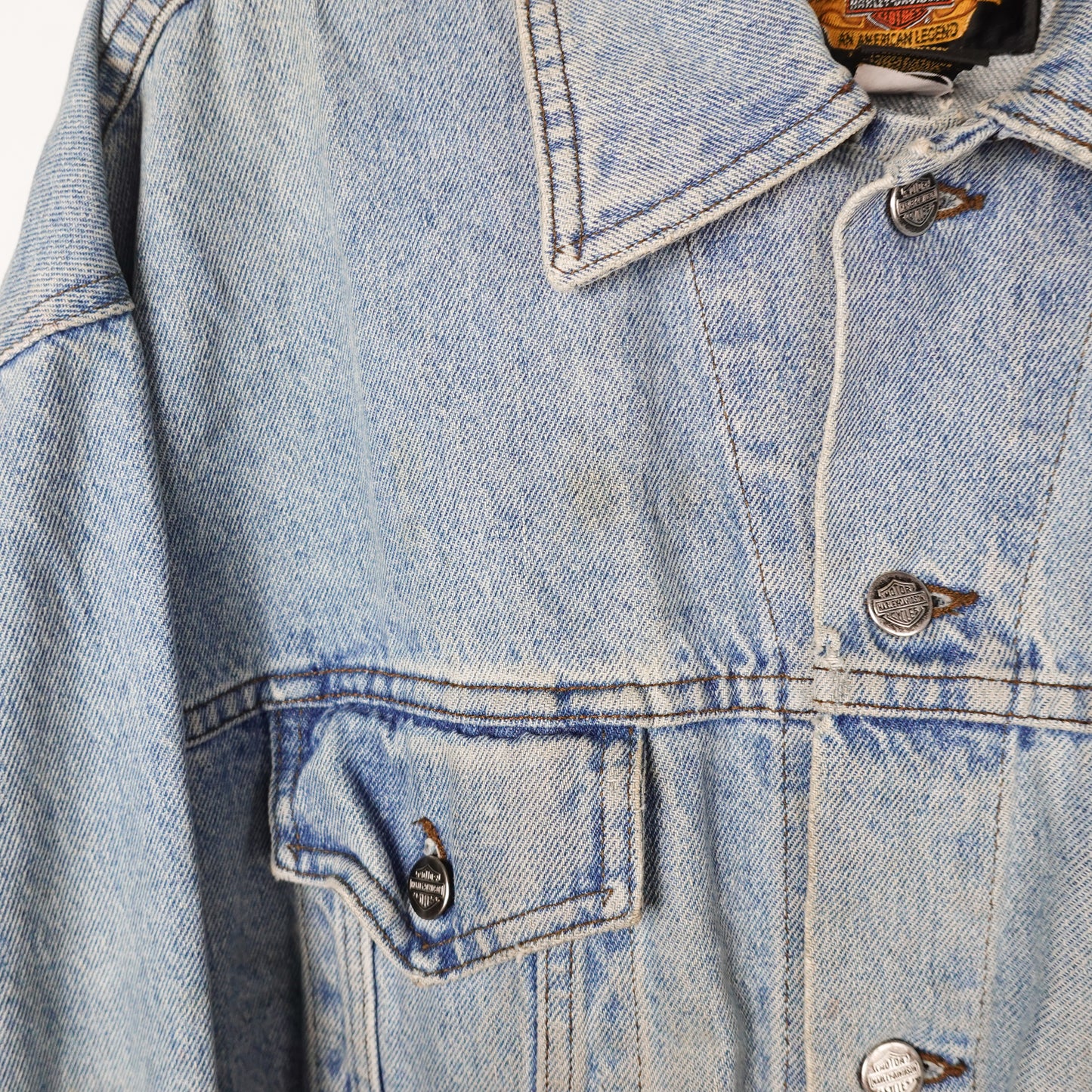 Vintage Harley Davidson Denim Jacket - Size XL