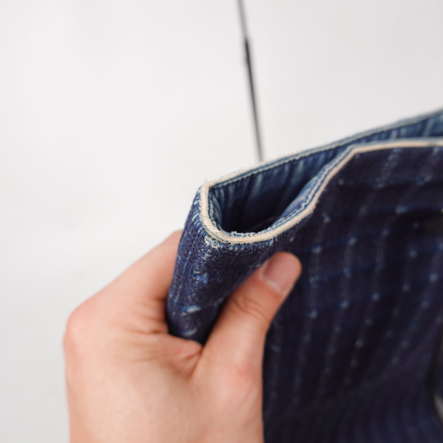 Vintage Hermes Amedaba GM Indigo Canvas Tote Bag