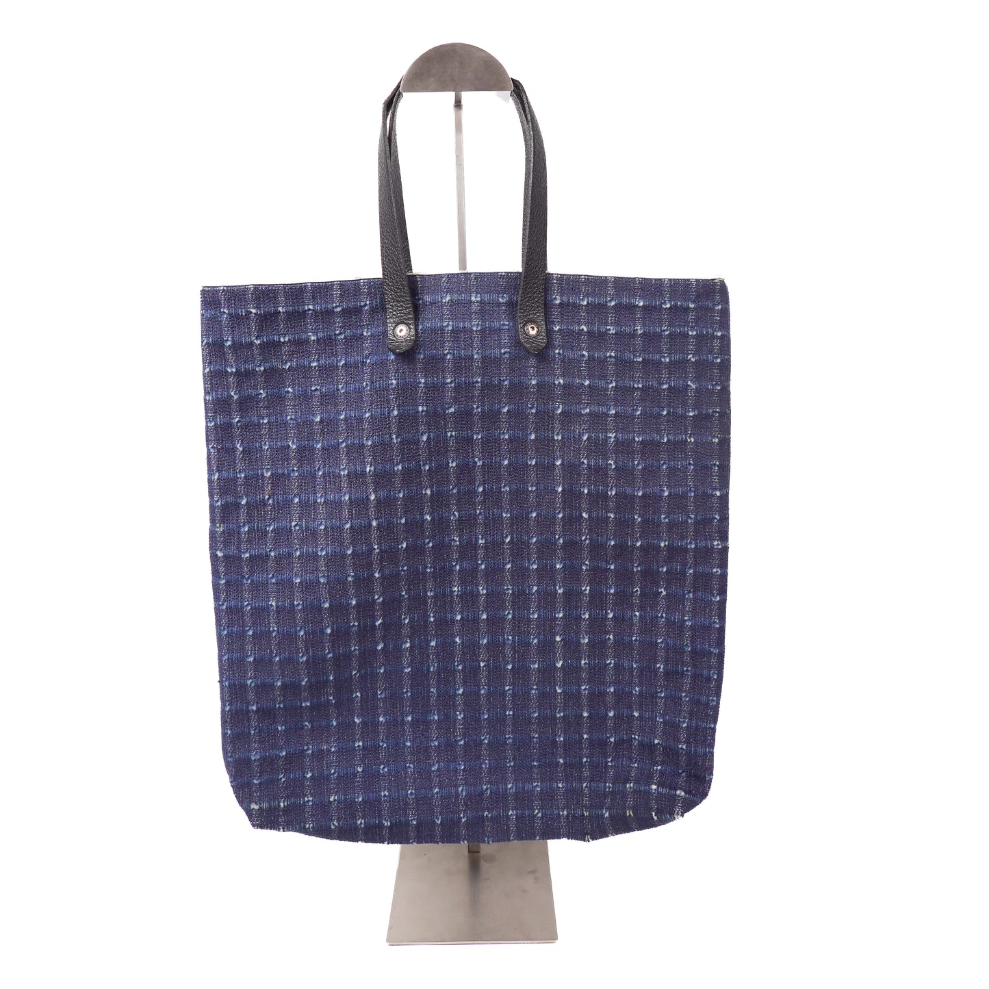 Vintage Hermes Amedaba GM Indigo Canvas Tote Bag
