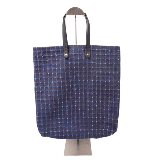 Vintage Hermes Amedaba GM Indigo Canvas Tote Bag