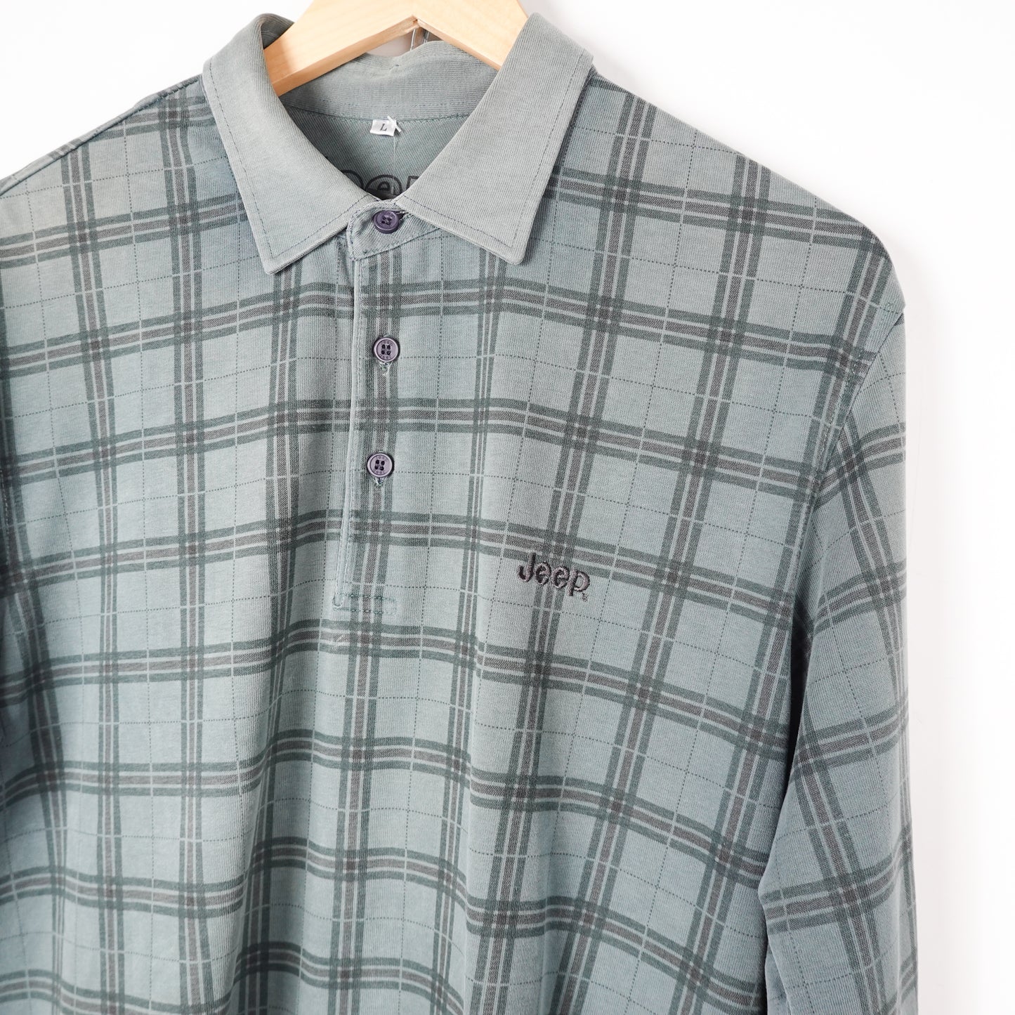 Vintage Jeep Plaid Rugby - Size L