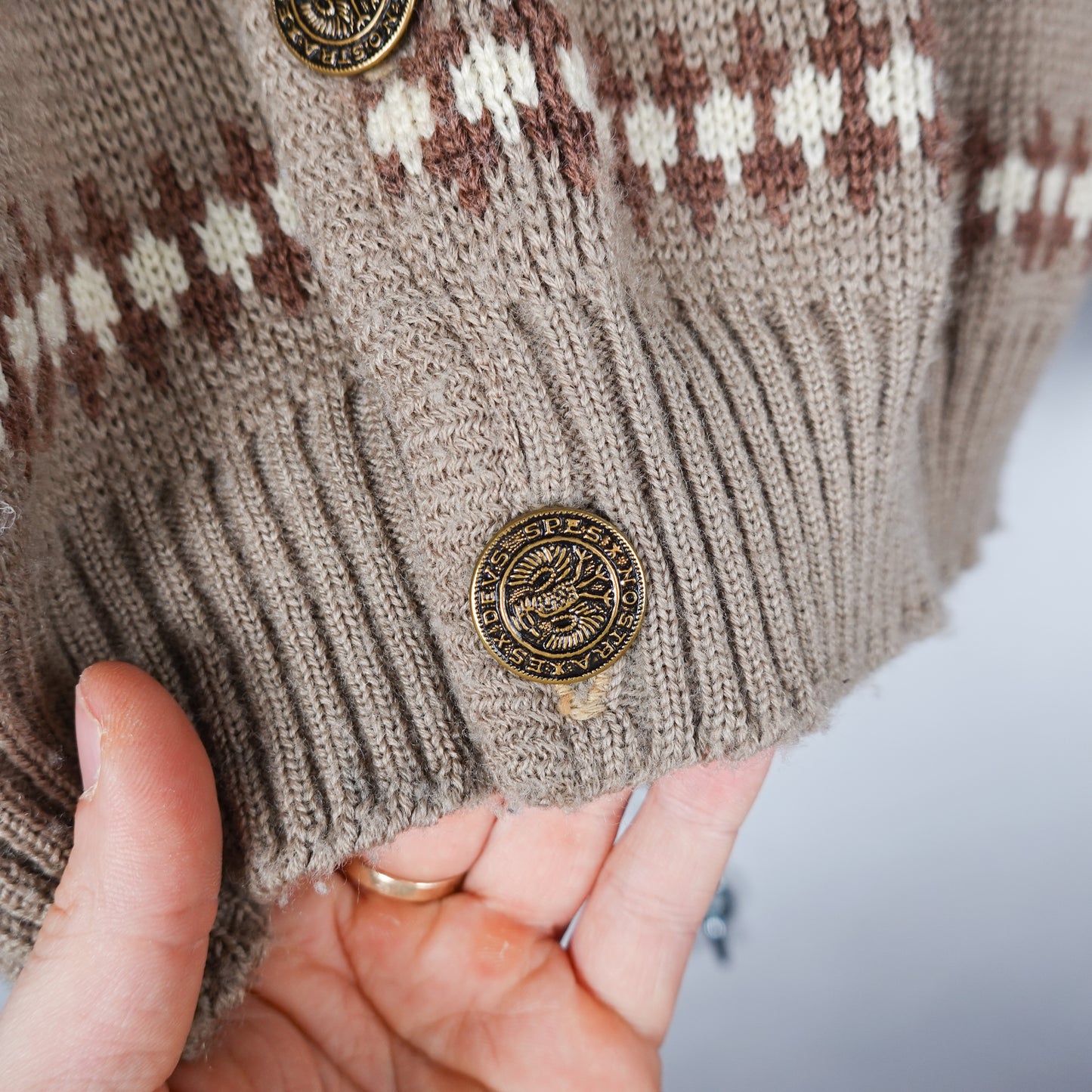 Vintage Wool Cardigan - Size M
