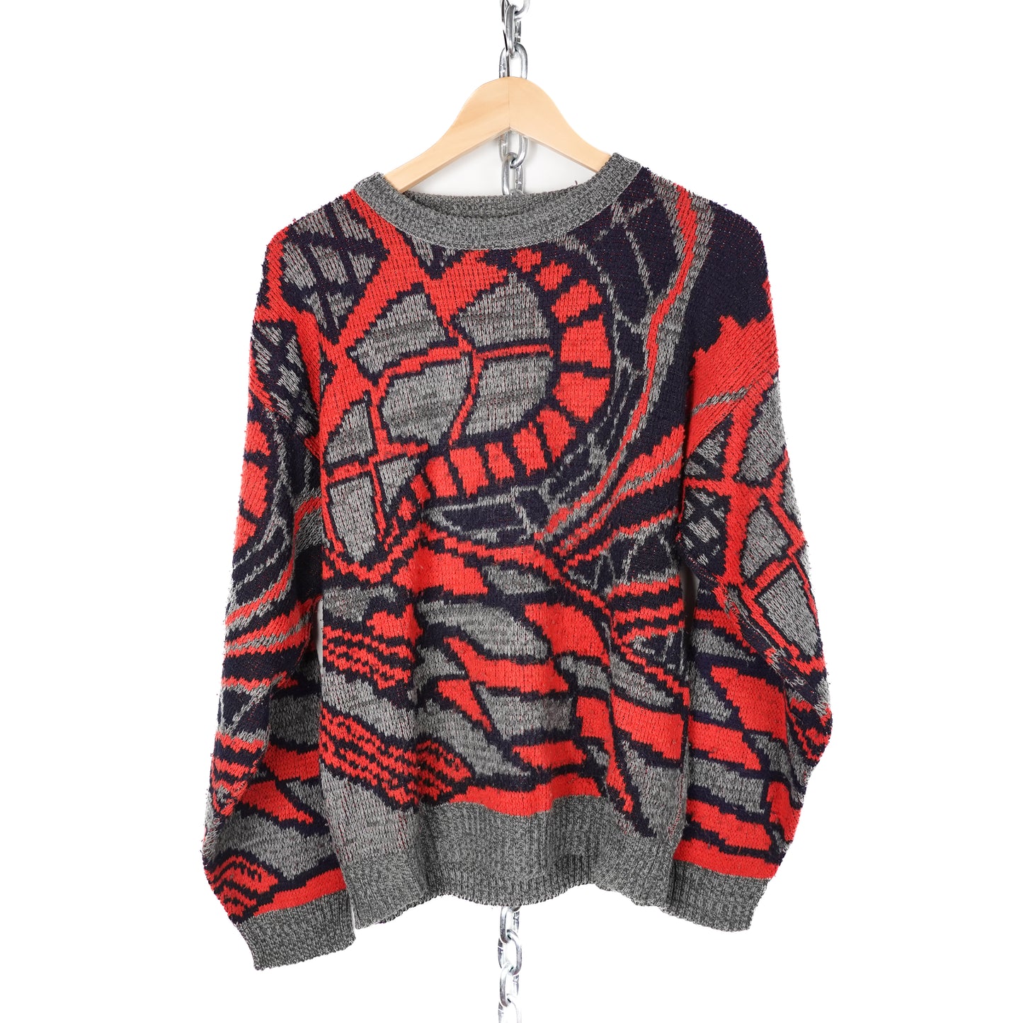 Vintage Pattern Wool Knit - Size M