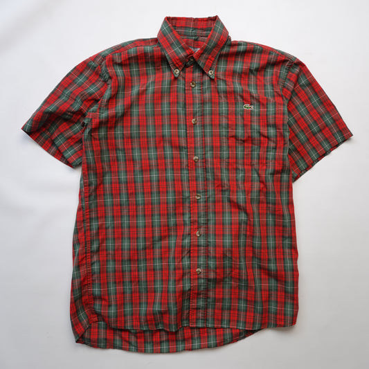 Vintage Lacoste Plaid SS Button Up - Size M