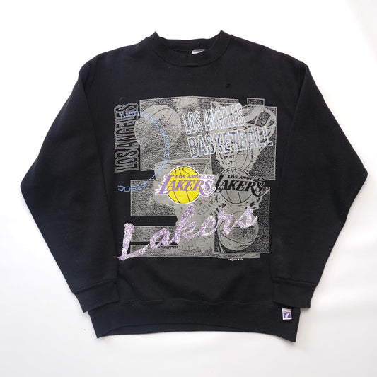 1990s LA Lakers Logo7 Crewneck - Size L