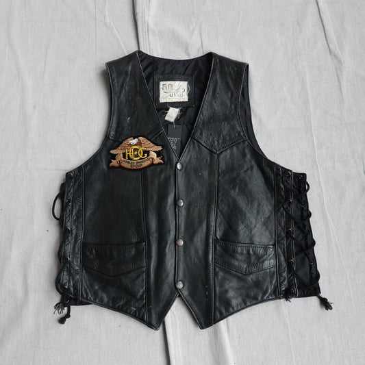 Vintage HOG Leather Vest - Size S