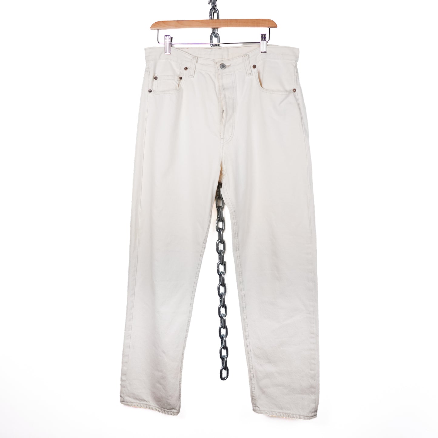 Vintage Levis 501XX  White Jeans - Size 34