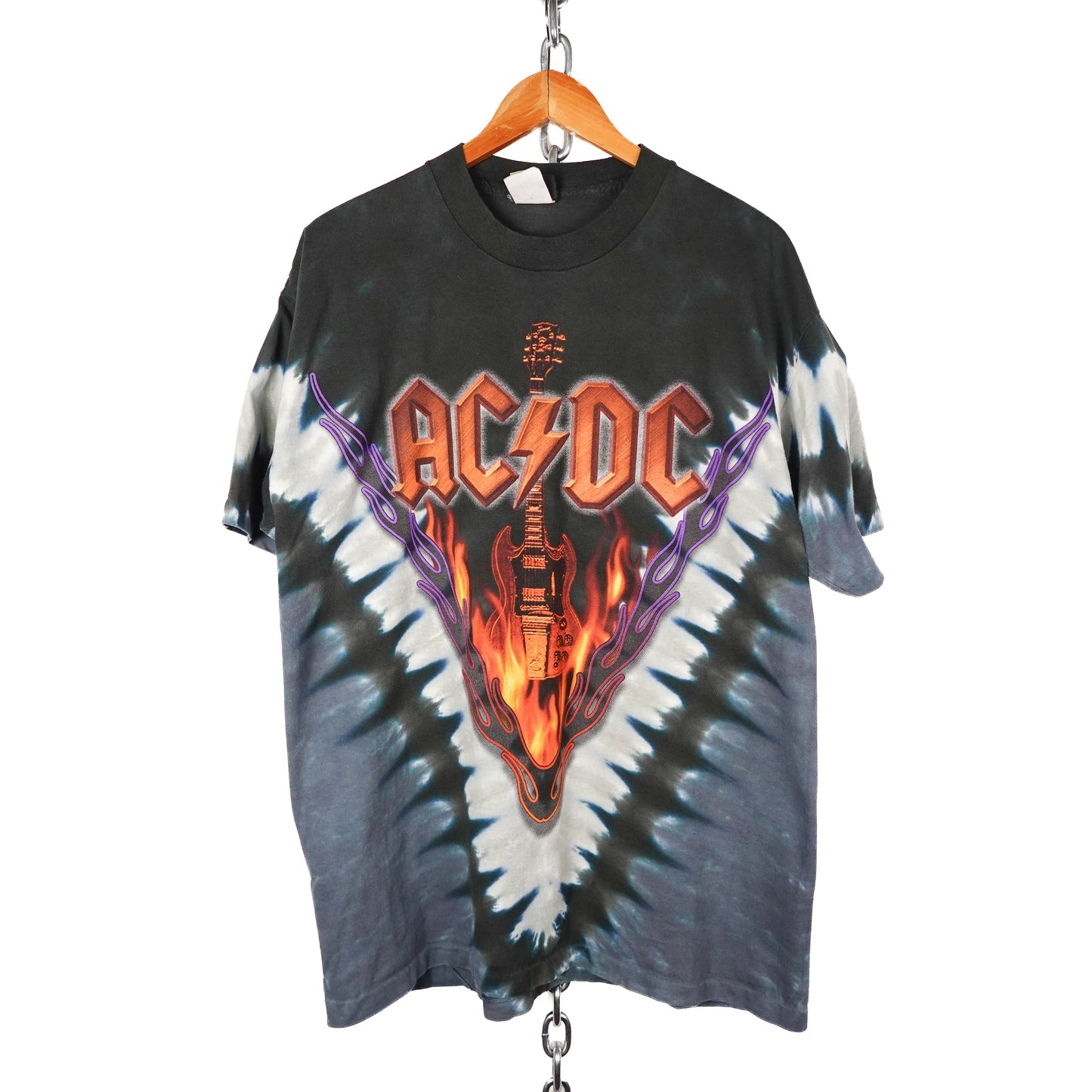 Vintage ACDC Hell's Bells Liquid Blue Tee - Size L