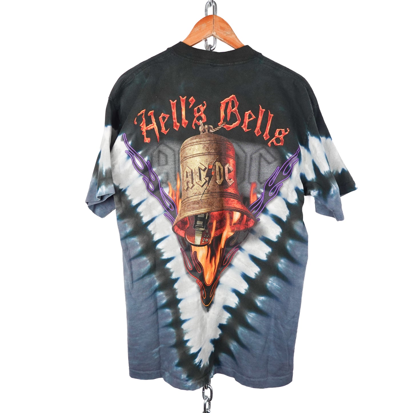 Vintage ACDC Hell's Bells Liquid Blue Tee - Size L