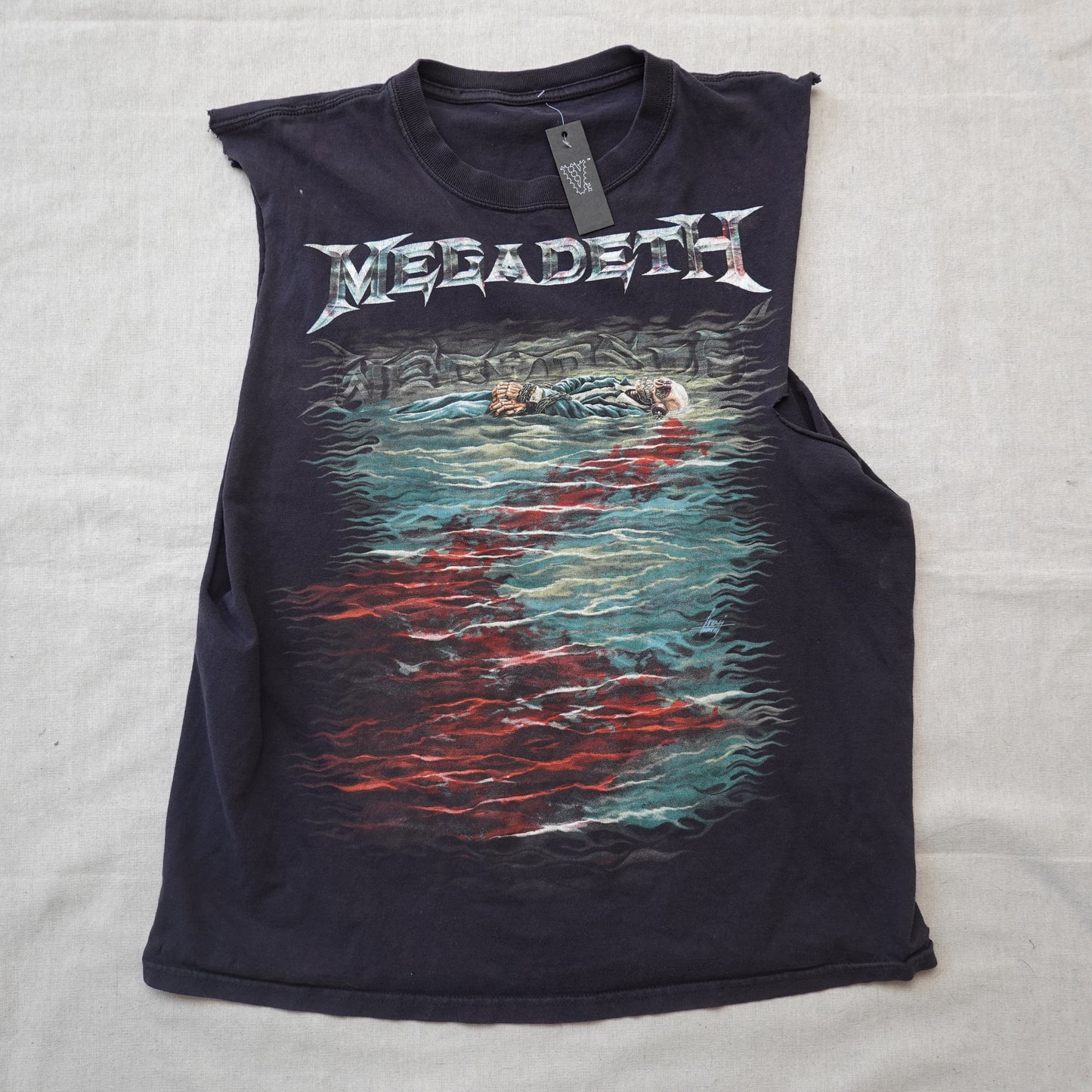 2009 Megadeath Cut-Off Tee - Size XL