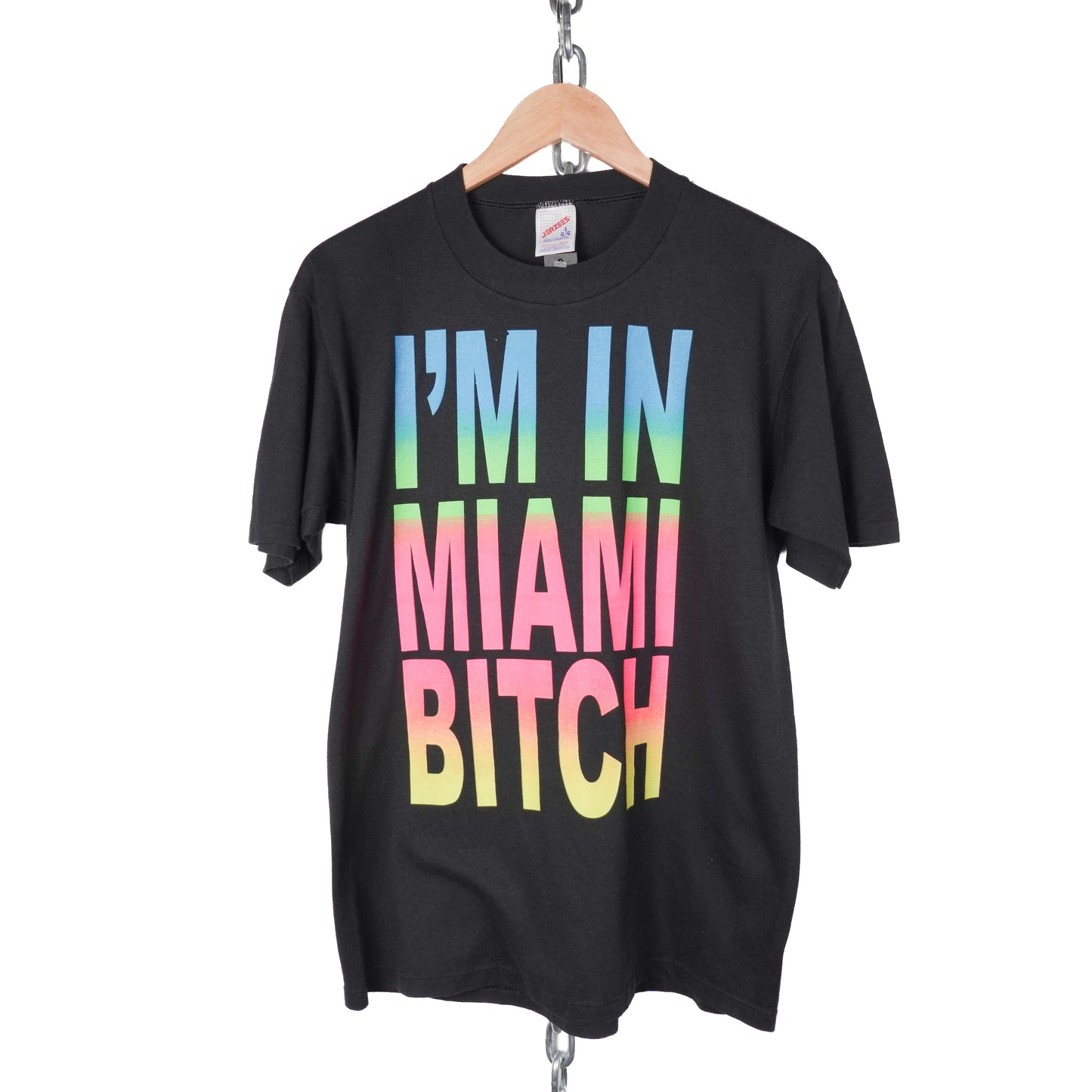 1990s I'm In Miami B**ch Tee - Size L