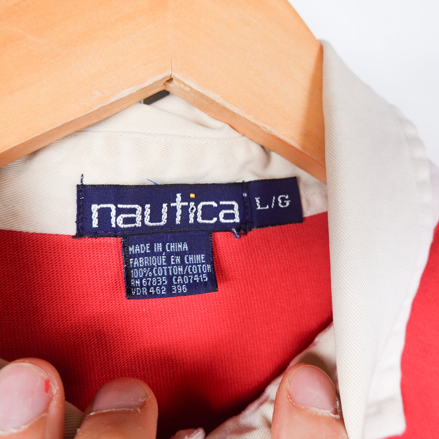 Vintage Nautica Flag L/S Shirt - Size L