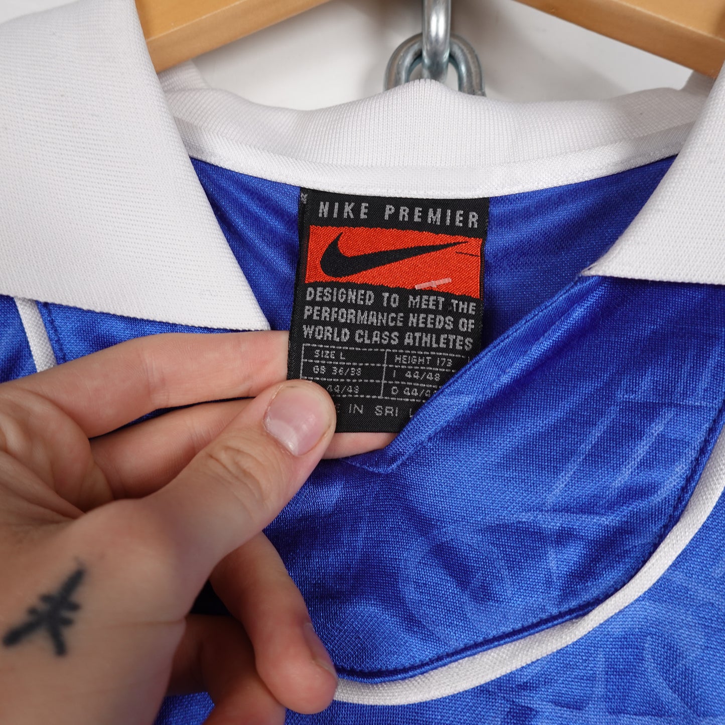 1990s Nike Blue/White Jersey - Size L
