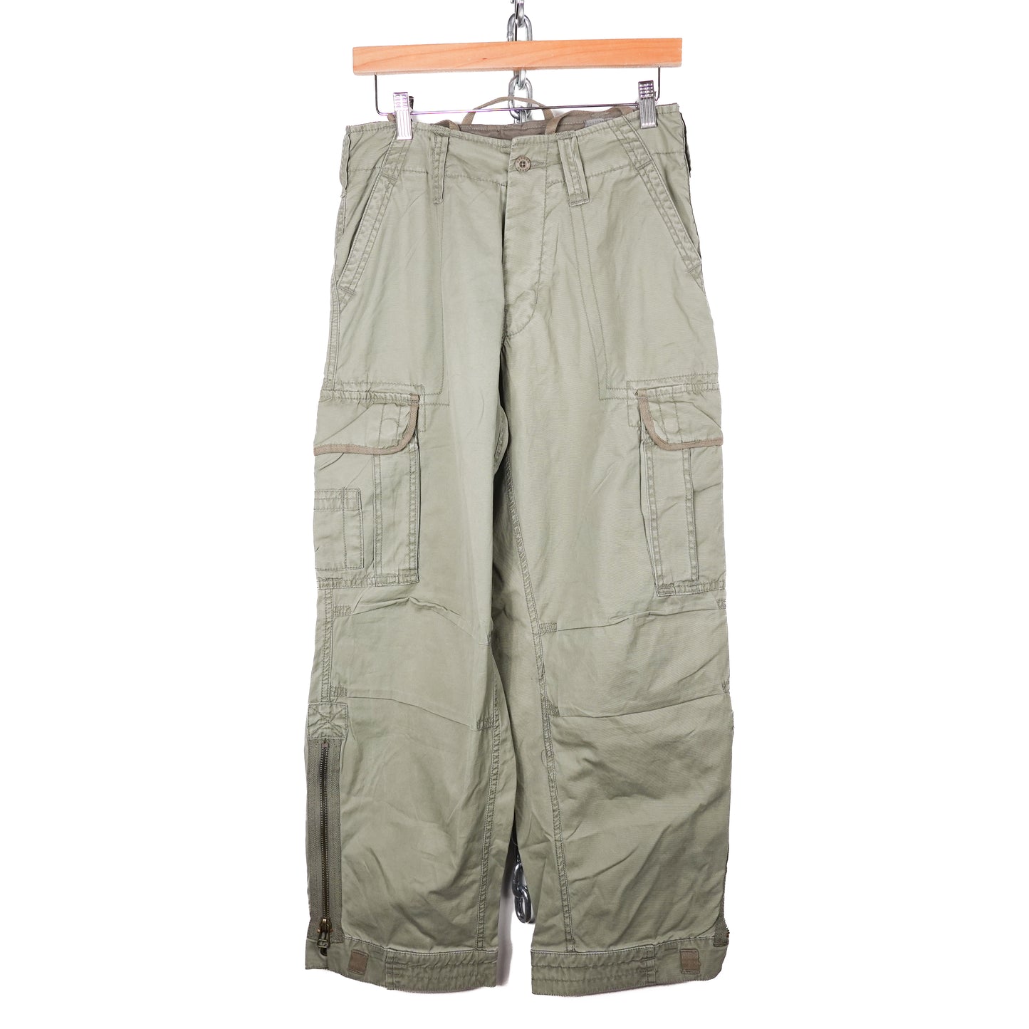 Y2K Oxygen Green Cargo Pants - Size 28