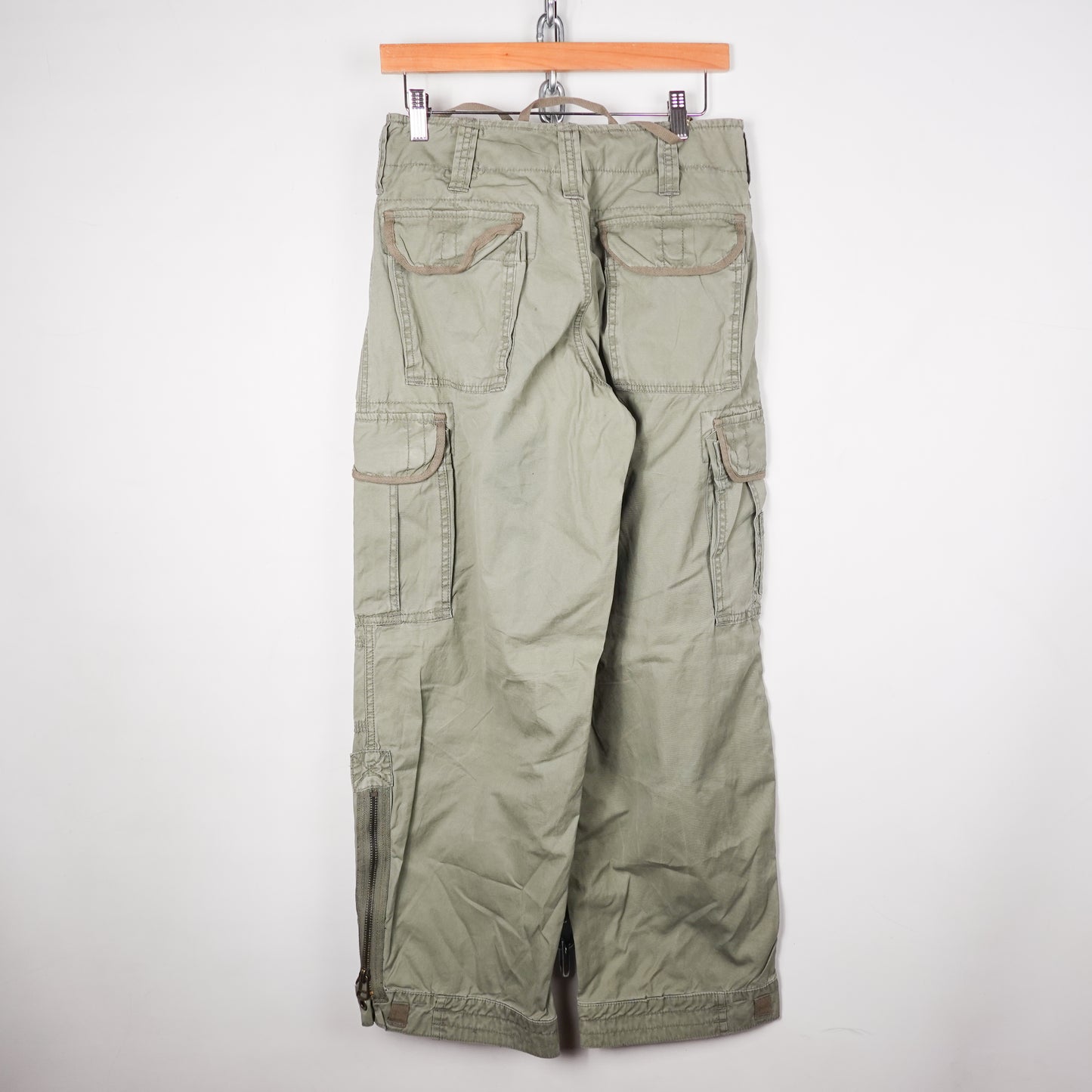 Y2K Oxygen Green Cargo Pants - Size 28
