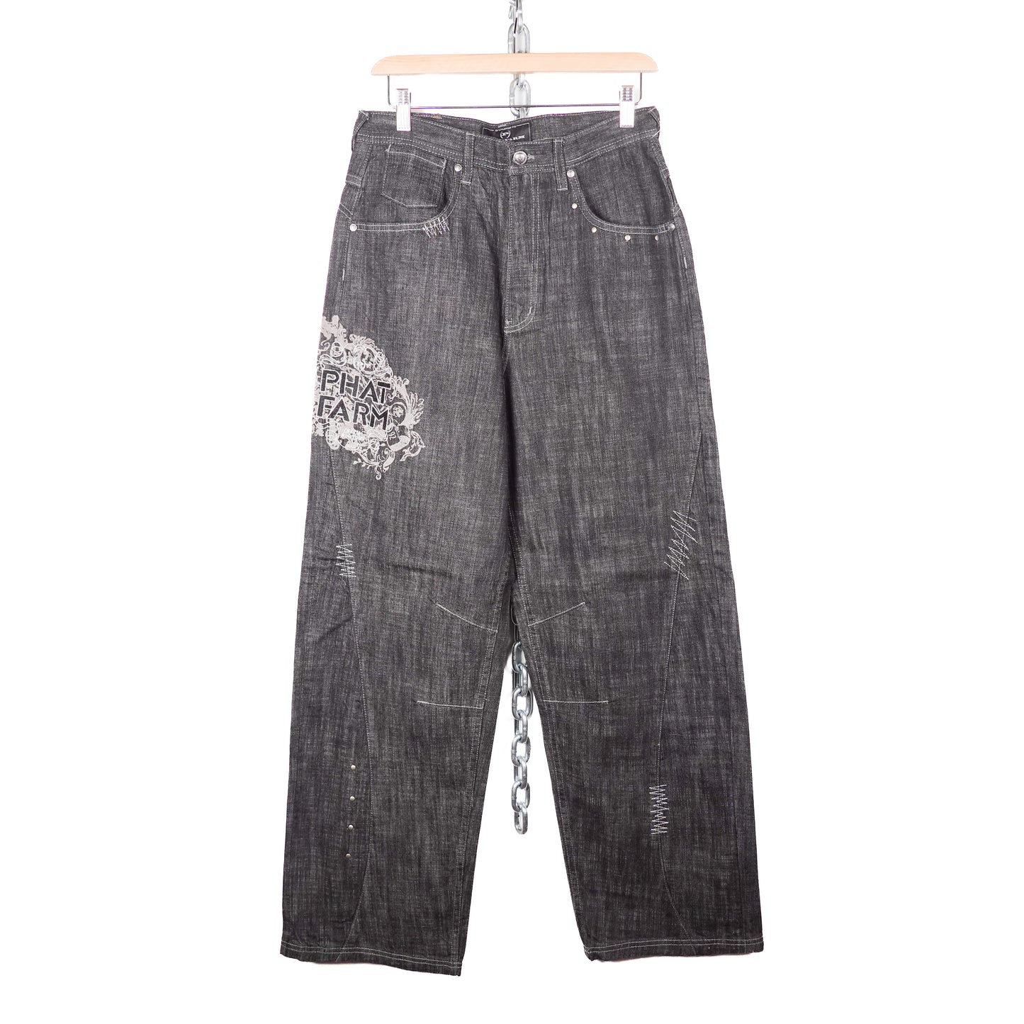 Phat Farm Black Baggy Denim - Size 29
