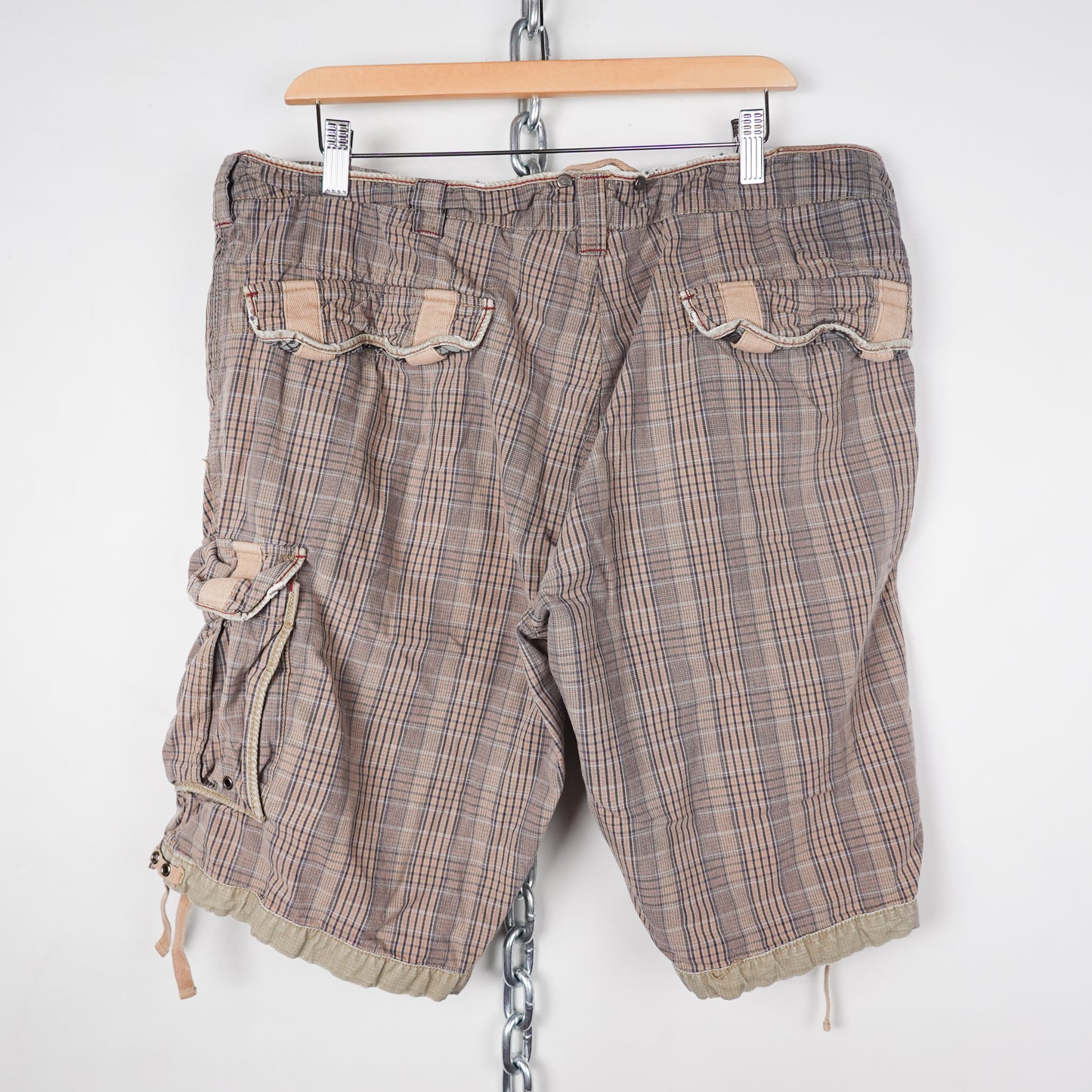 Y2K Point Zero Plaid Shorts - Size 38
