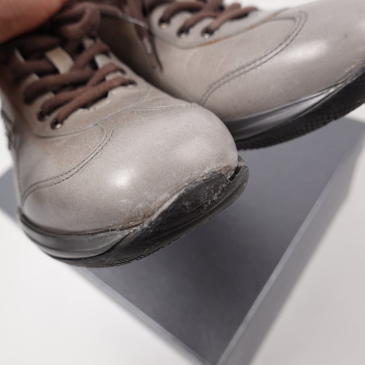 Y2K Prada Leather Low Top Sneakers - Womens 6