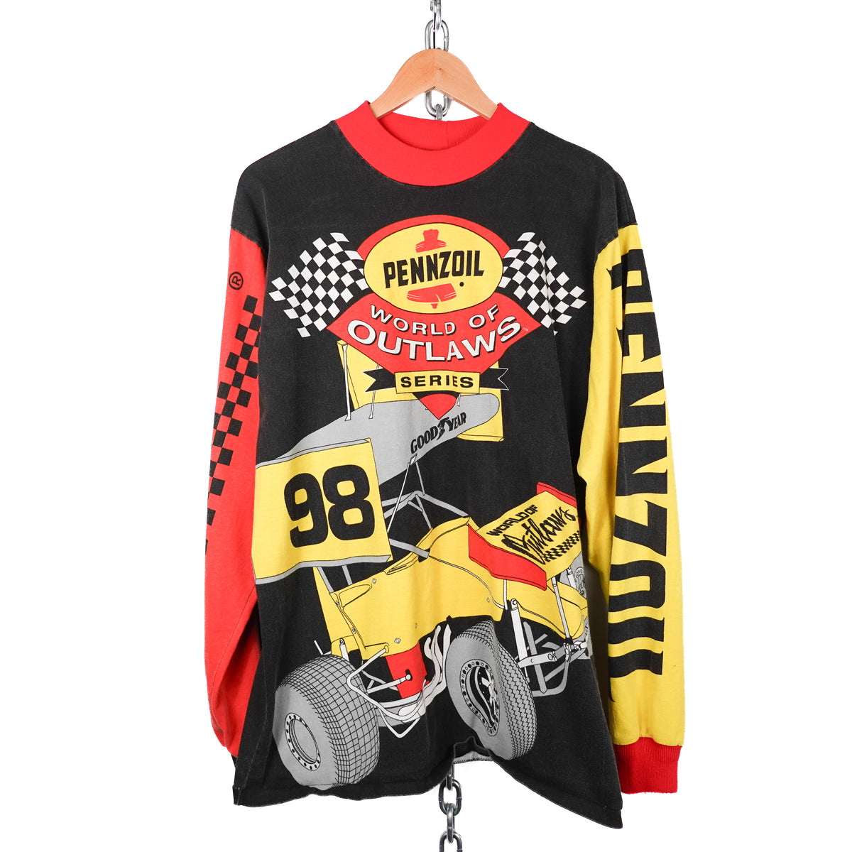 1990s World Of Outlaws Racing LS Tee - Size XL