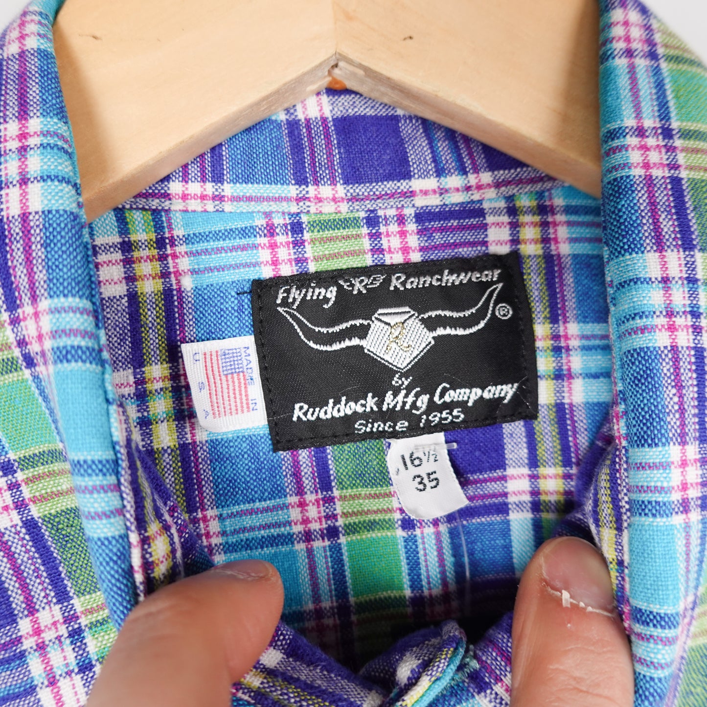 Flying Rancher Perl Snap Button up - Size L