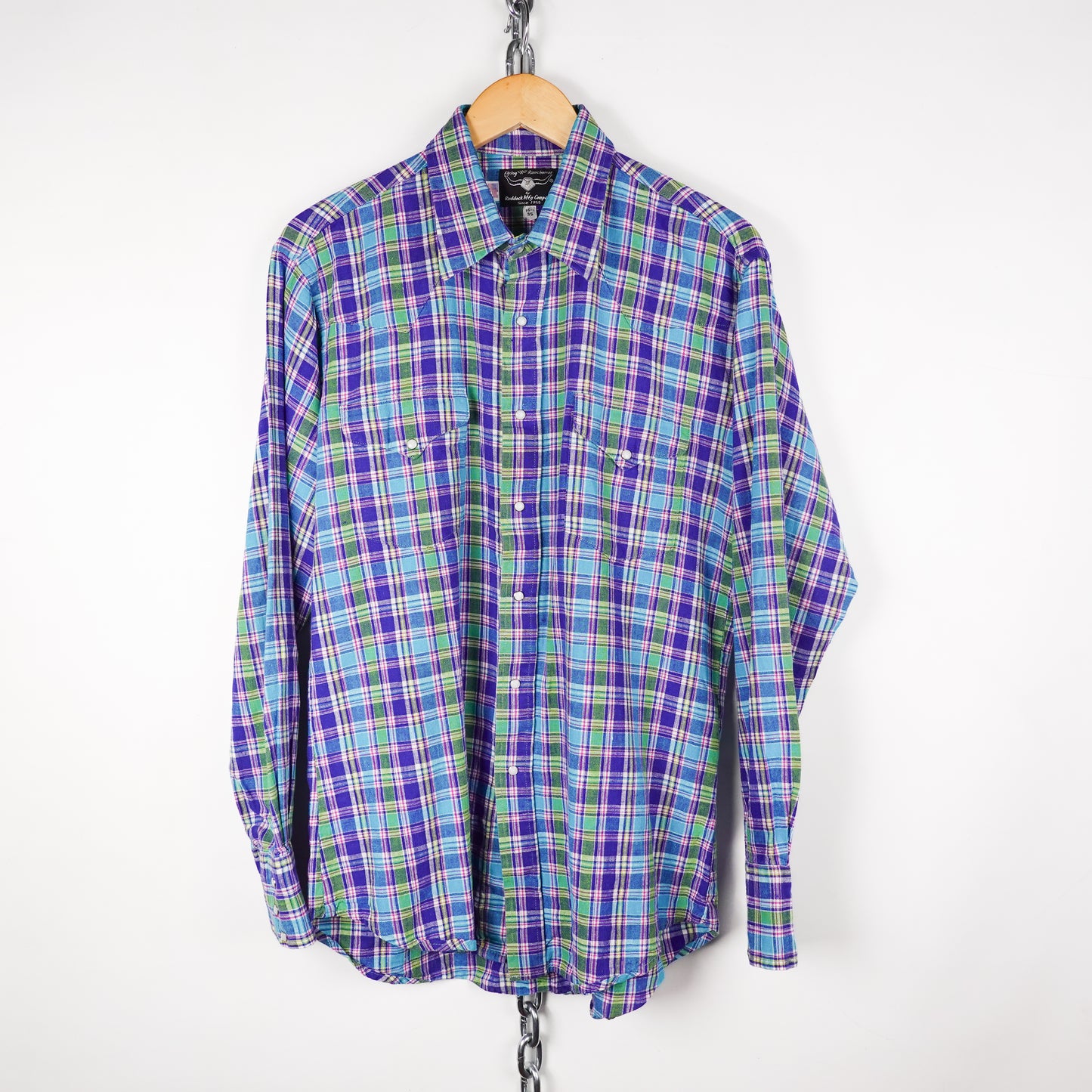 Flying Rancher Perl Snap Button up - Size L