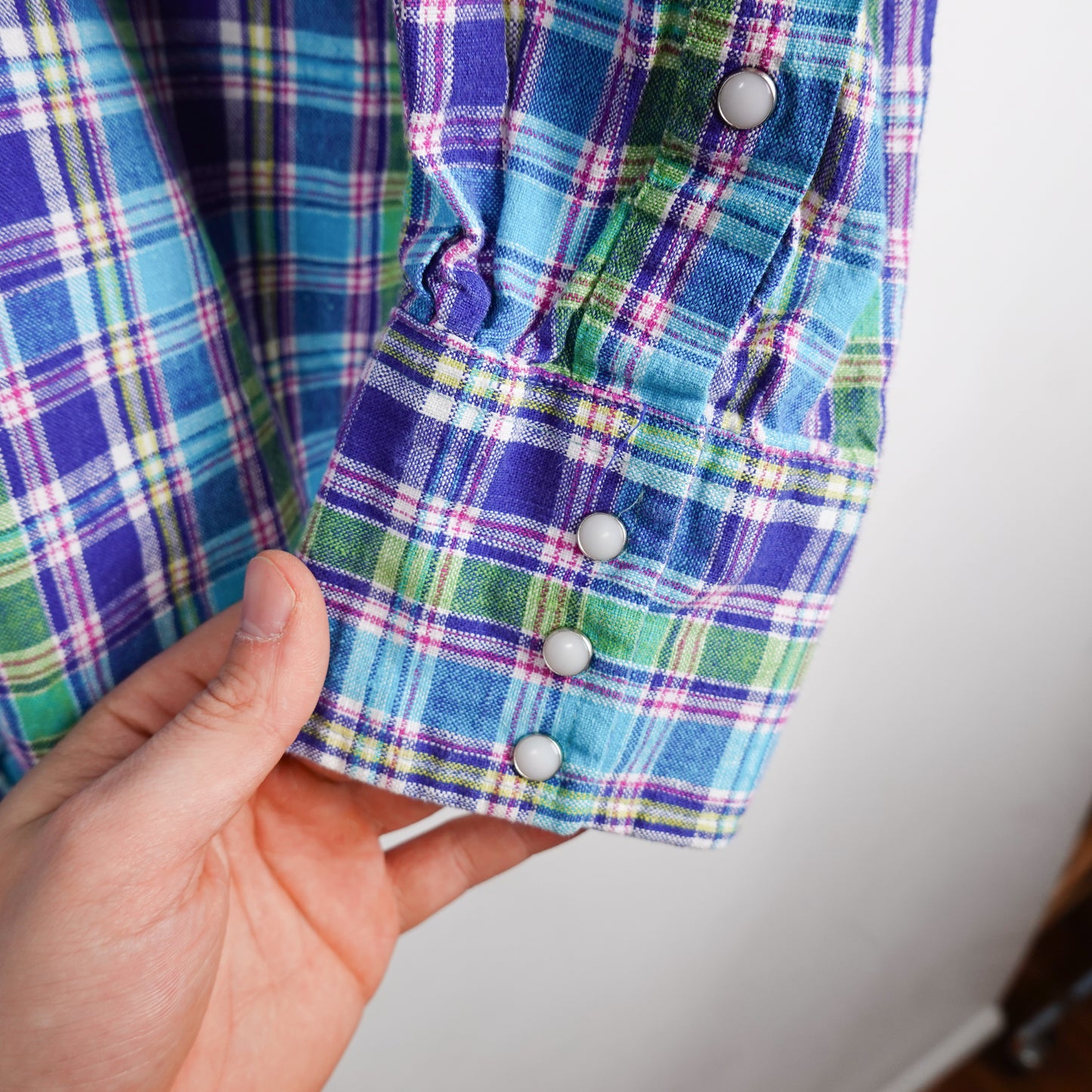 Flying Rancher Perl Snap Button up - Size L