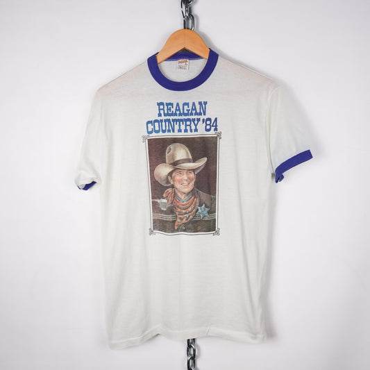 1984 Reagan Country Ringer Tee - Size L