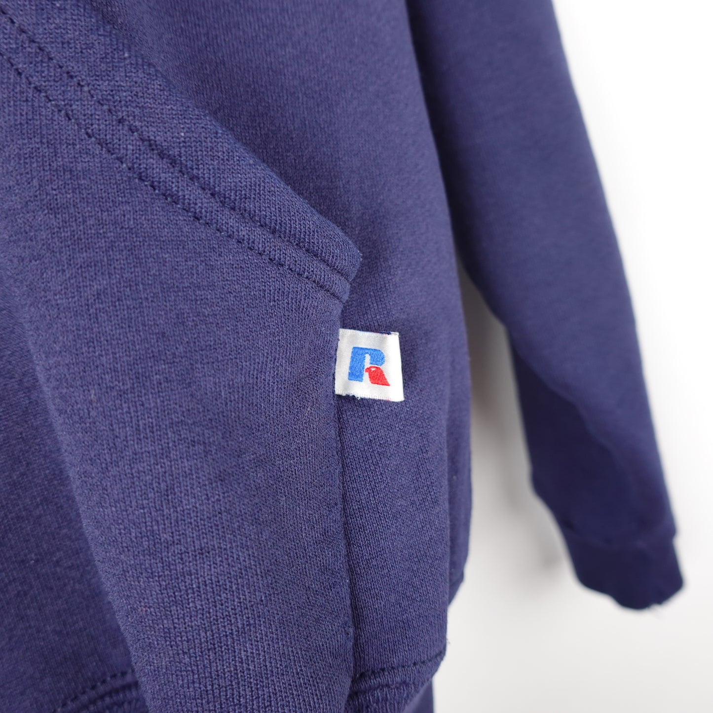 Vintage Russell Navy Hoodie - Youth L