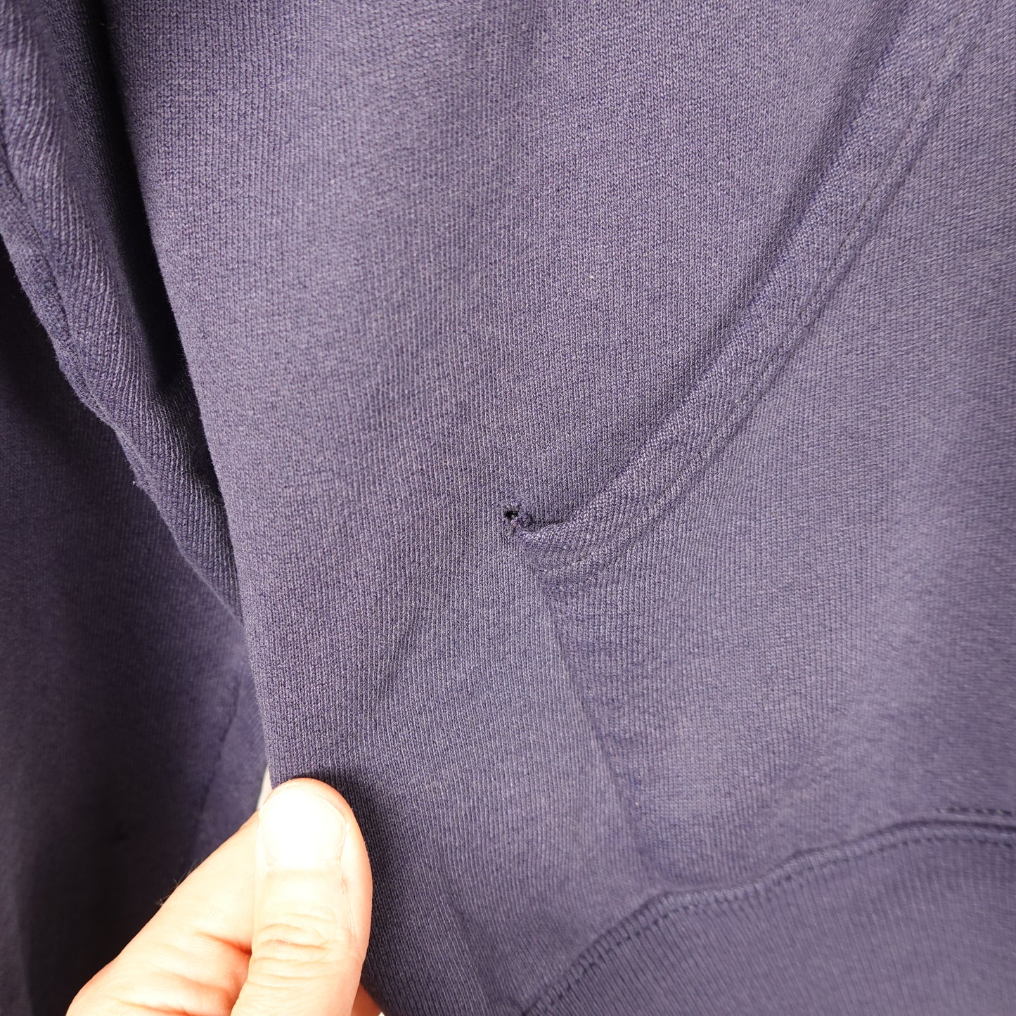 Vintage Russell Navy Hoodie - Youth L