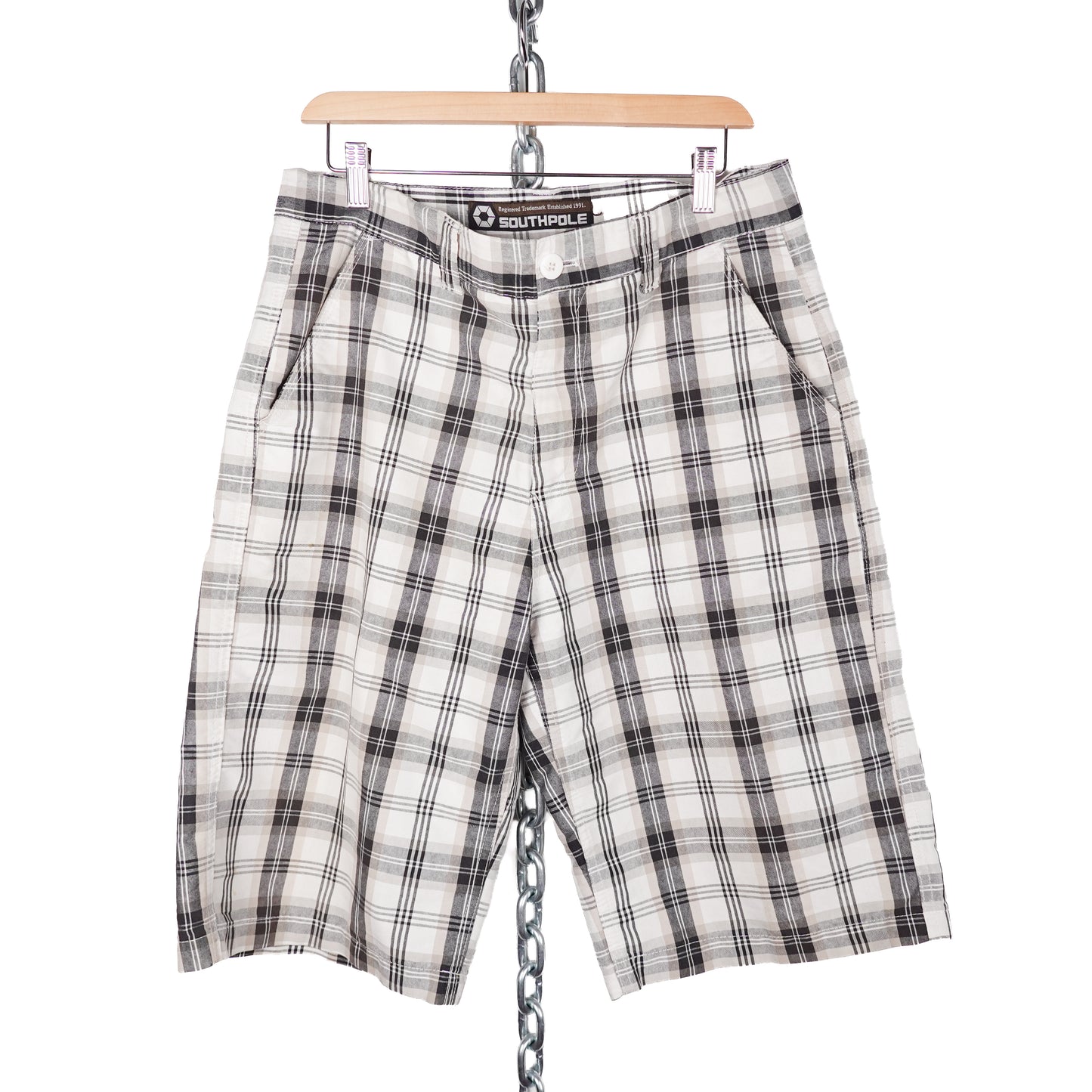 Southpole Plaid Shorts - Size 34