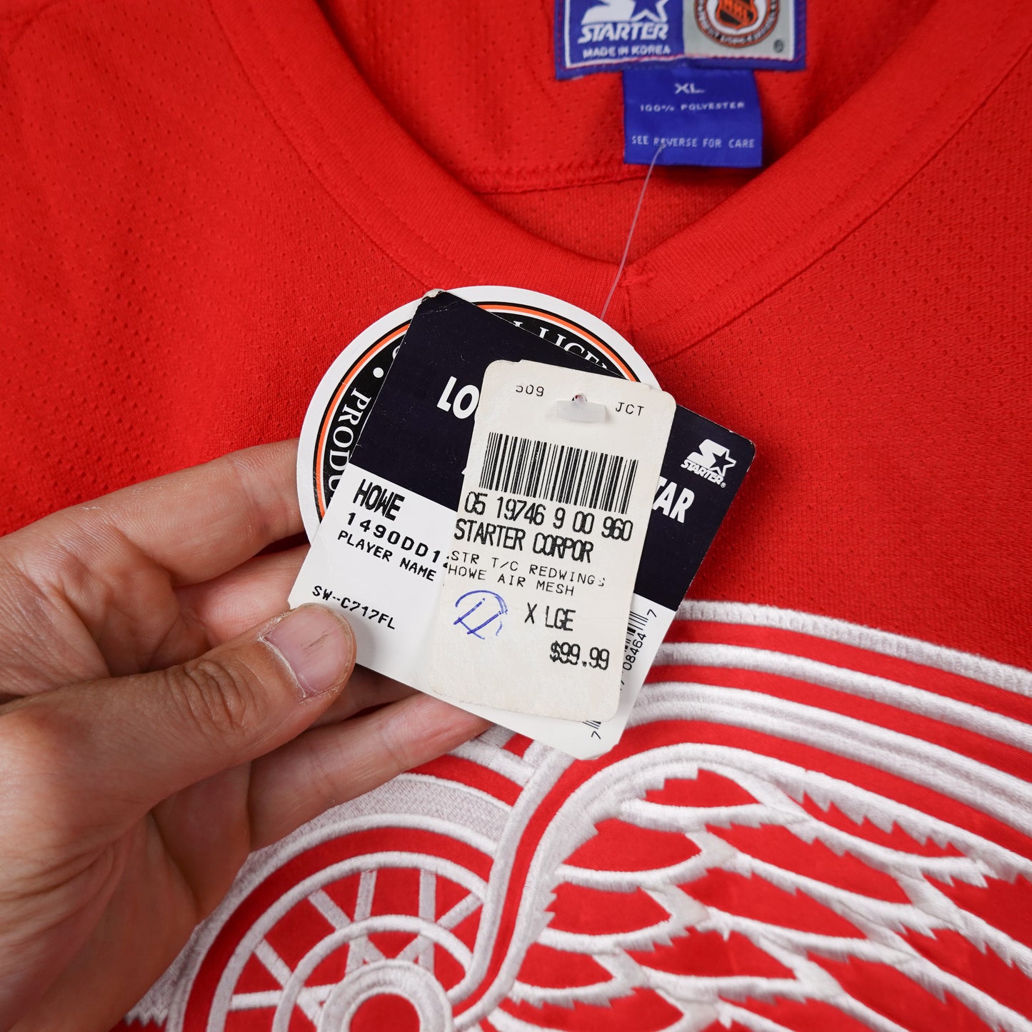 Vintage Detroit Red Wings Howe Jersey - Size XL
