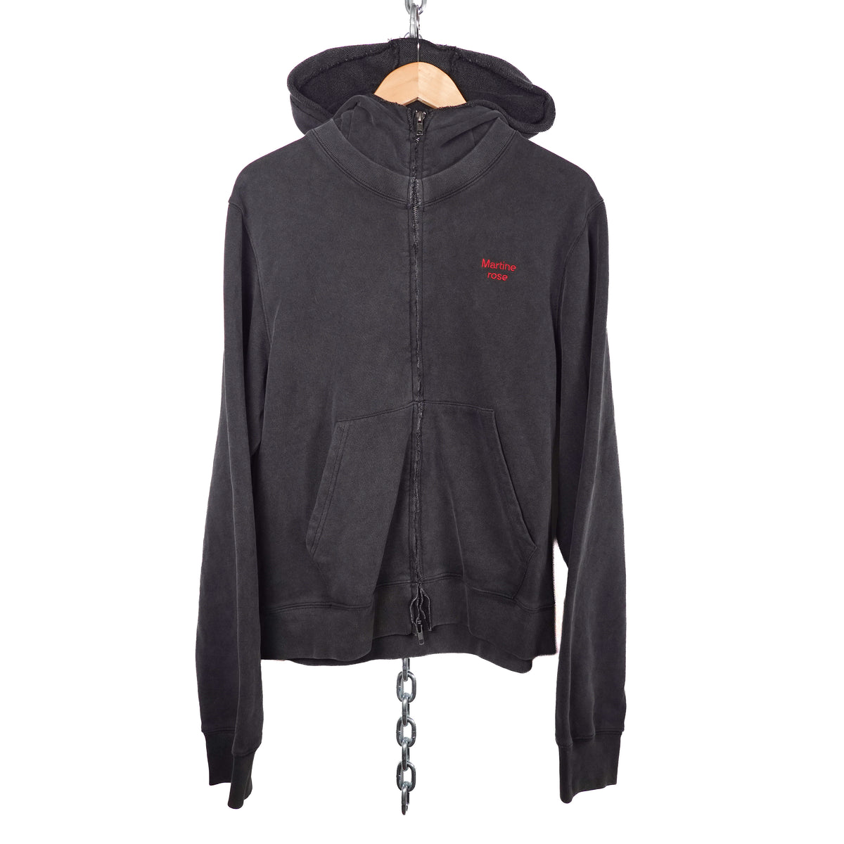 Martine Rose Hooded Crewneck Oversized Zip Up - Size L