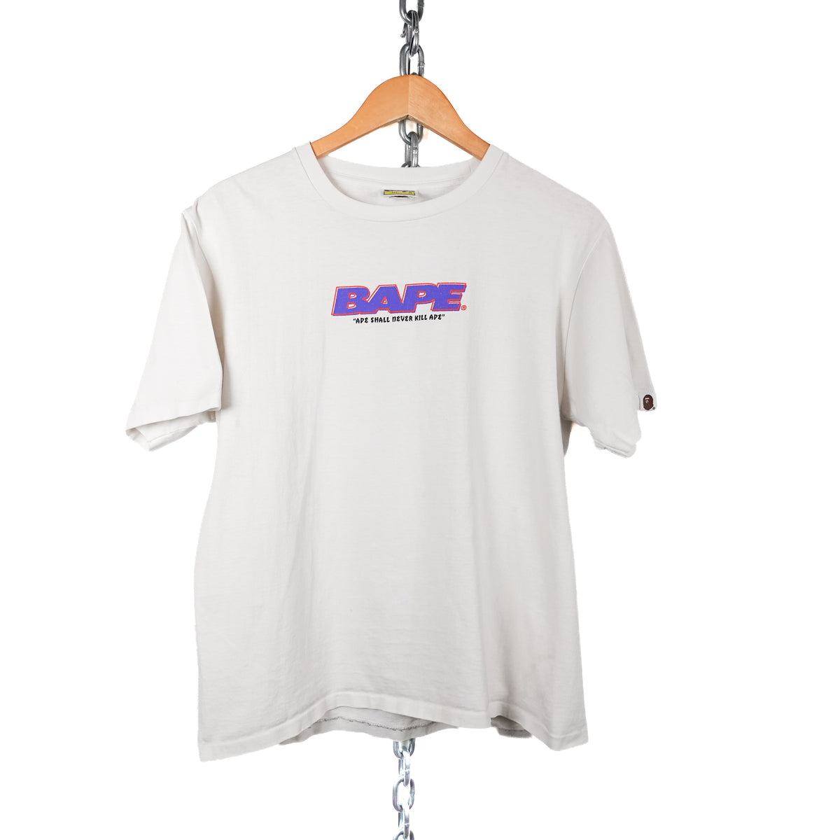 Bape Spell Out  Tee - Size M
