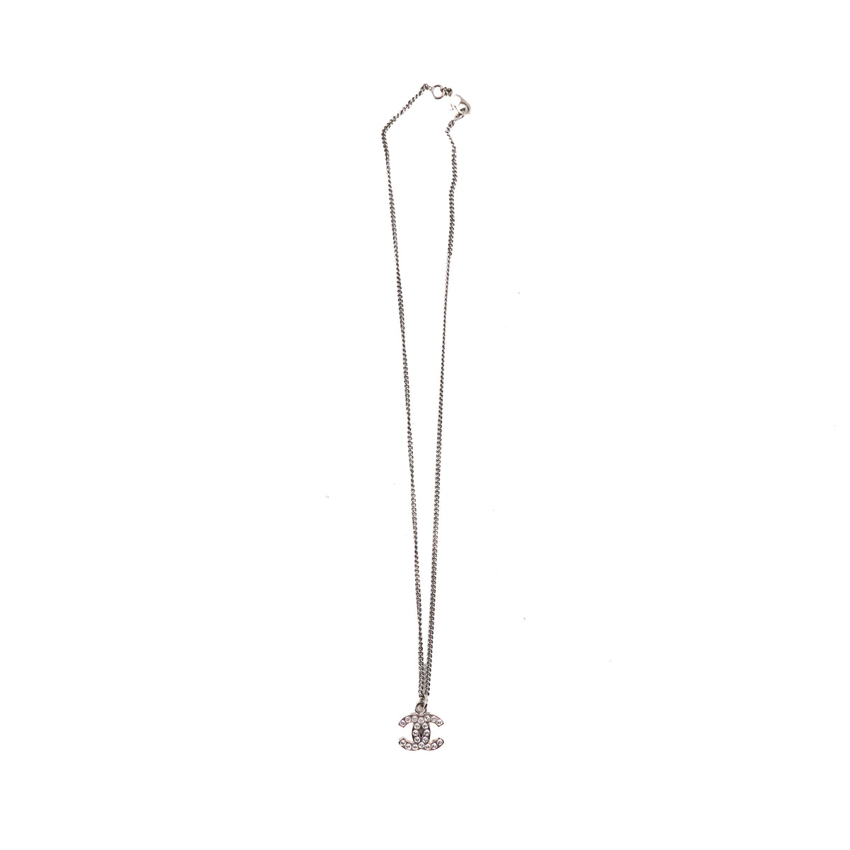 Chanel Swarovski Crystal CC Small Pendant Necklace